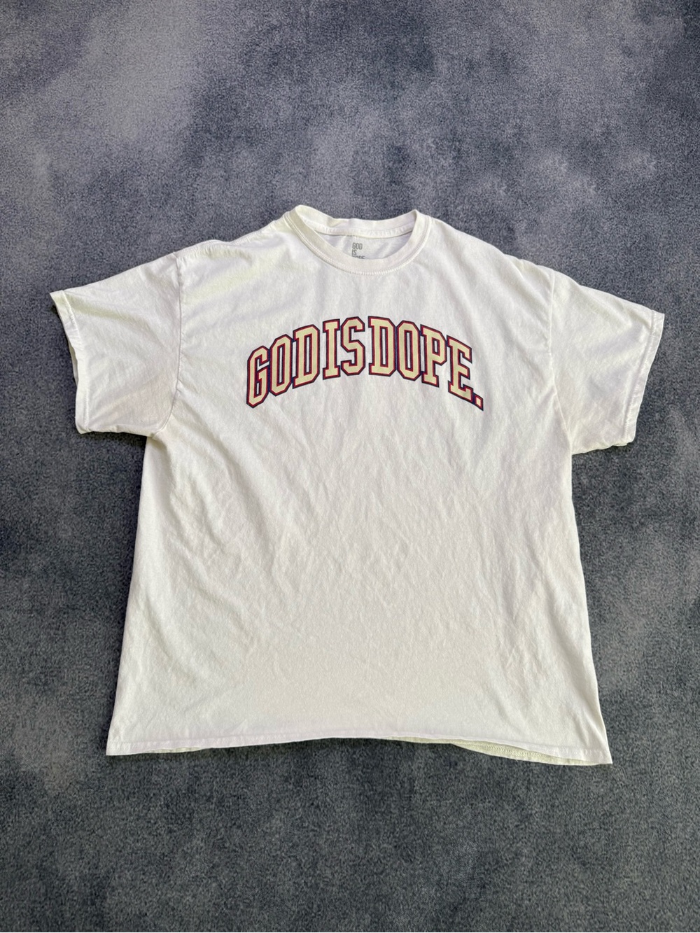 GOD IS DOPE White Graphic Short-Sleeve Tee
